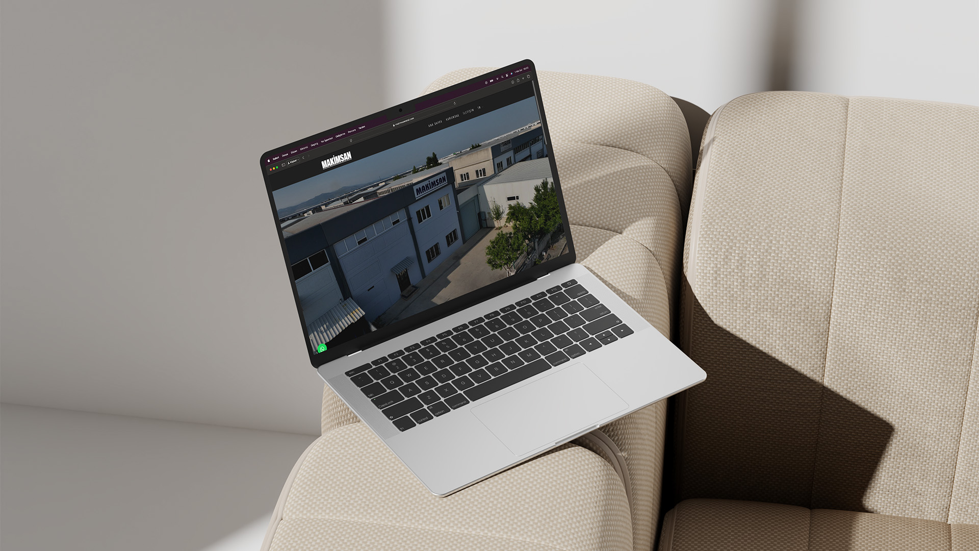Makimsan Website Laptop Görünümü 1
